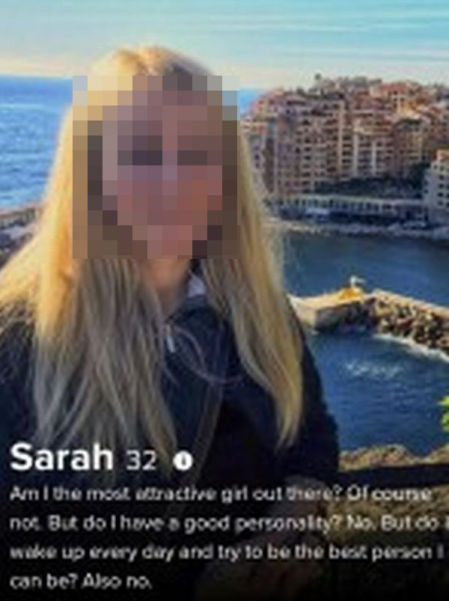 Sarah quería que sus pretendientes supieran exactamente lo que se encontrarían al quedar con ella