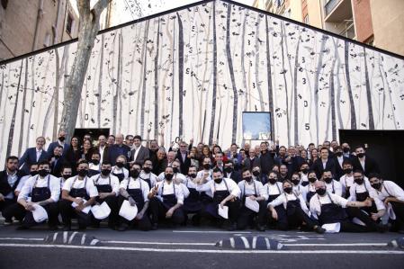 Los cocineros que han asistido al homenaje