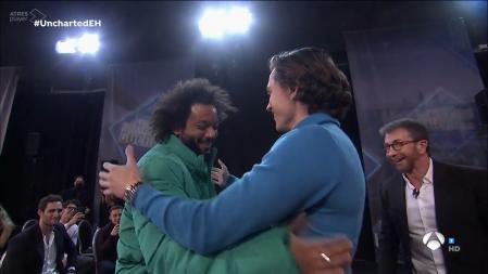 Marcelo, el jugador del Real Madrid, acudió a la 'premiere' de la película 'Unchaerted' que organizó 'El hormiguero'