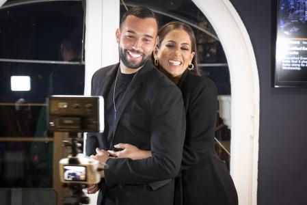 Anabel Pantoja and Omar Sanchez during presentation  firm Lueli by AnabelPantoja in Madrid on Wednesday, 17 November 2021.