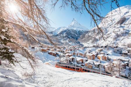 La localidad suiza de Zermatt en invierno