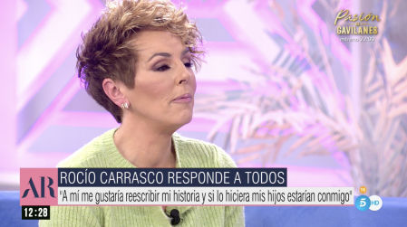 Rocío Carrasco asegura que le gustaría reescribir su historia