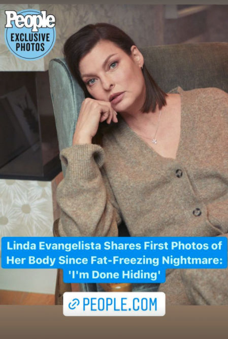 Portada de People con Linda Evangelista