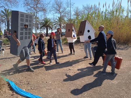 Performance en la manifestación contra el PAI de Benimaclet en febrero de 2022