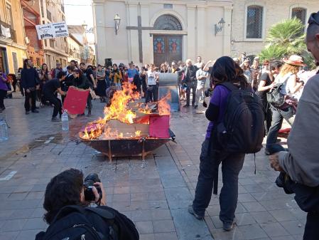 Fin de la manifestación contra el PAI de Benimaclet del Ayuntamiento de València