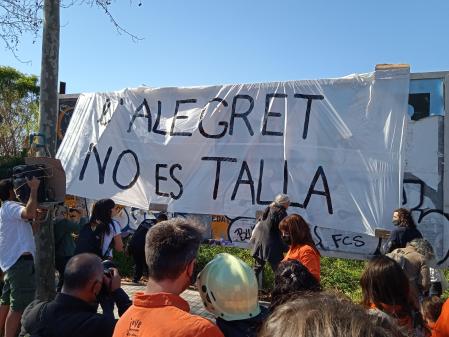 Manifestación contra el PAI de Benimaclet del Ayuntamiento de València