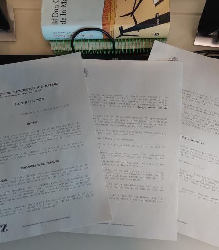 Los tres folios del archivo