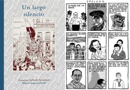 Portada y página interior de 'Un largo silencio'