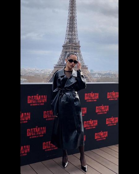 Zoë Kravitz en la promoción de 'The Batman' en París