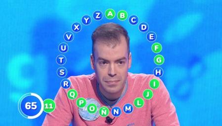 Tres fallos en 'El rosco' condenan a Jaime a la silla azul el martes.