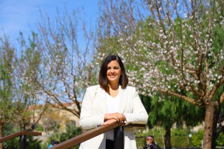 Sandra Gómez durante la entrevista