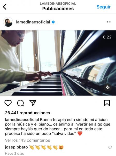 Medina se refugia en su pasión: la música y su piano