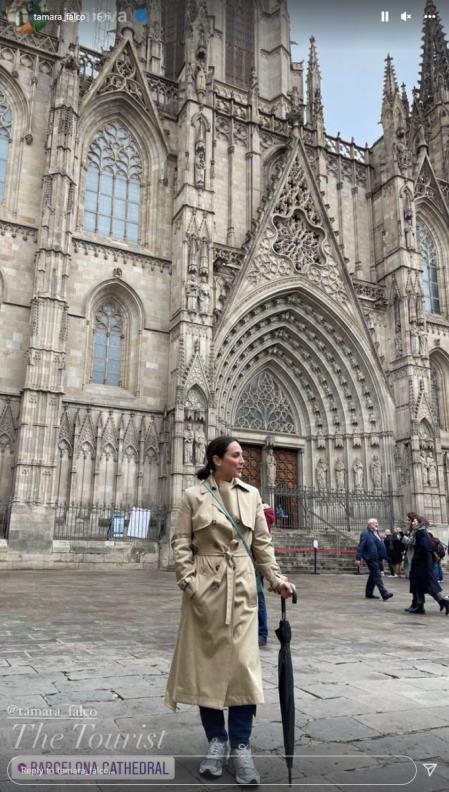 Tamara disfrutó de los rincones más emblemáticos de la ciudad condal.