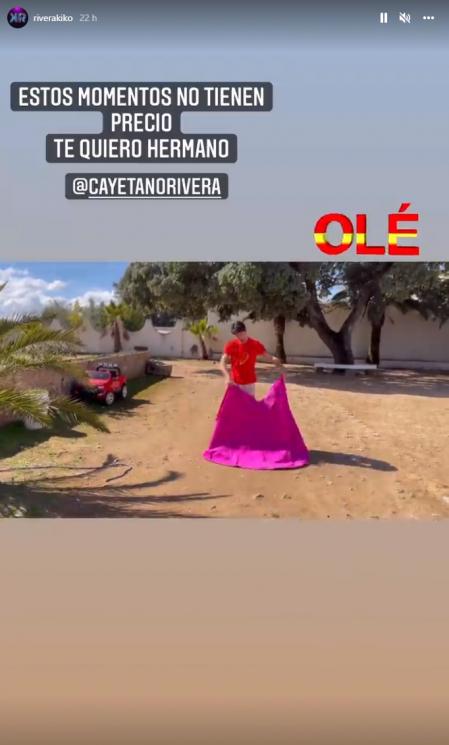 Kiko mandó un emotivo mensaje a su hermano Cayetano.