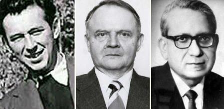 De izqda. a dcha., Grigori Morózov, Yuri Zhdánov, primer y segundo maridos de Svetlana Alilúyeva, y Brajesh Singh, con quien no se le permitió casarse.