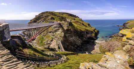 View of Tintagel, linked by new bridge