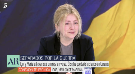 'El programa de Ana Rosa': Mariana Fashvad habla con su marido que se ha quedado en Ucrania