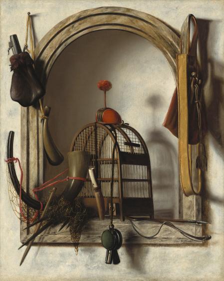 'Aparejos de cetrería en un nicho' (1660-70), de Christoffel Pierson