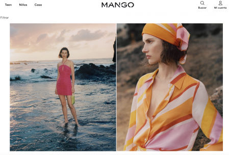 Página web de Mango
