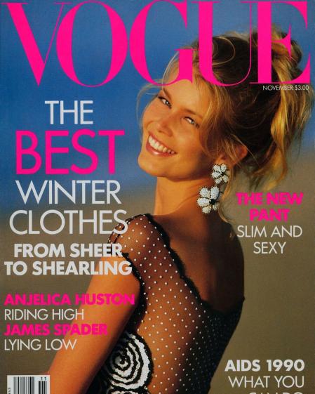 Claudia Schiffer en la portada de la revista 'Vogue'