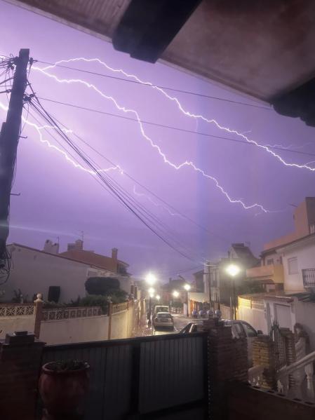 Noche de tormenta en Mijas.