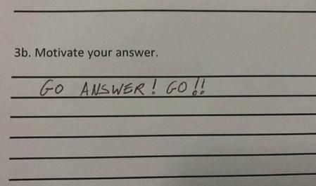 El enunciado del ejercicio de inglés pedía a los alumnos que explicaran las razones de su respuesta