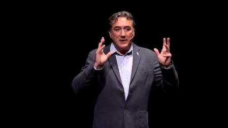 Bruno Pérez Juncà en un momento de su intervención en Pamplona Negra