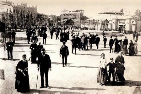 La zona de la futura Plaza de Catalunya, a finales del siglo XIX.