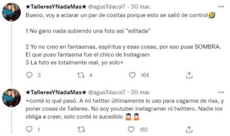 Algunos de los tuits del usuario