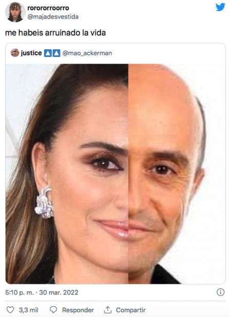 Meme de Pepe Viyuela y Penélope Cruz