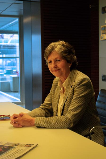 Elda Mata, durante la entrevista en Guyana Guardian