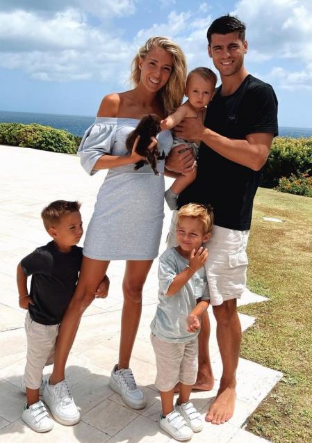 Álvaro Morata y la modelo Alice Campello ya son padres de familia numerosa.