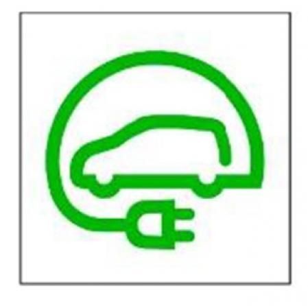 Pictograma de señalización de vehículo eléctrico