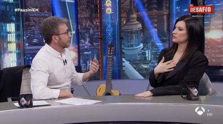 Laura Pausini y Pablo Motos en 'El Hormiguero'