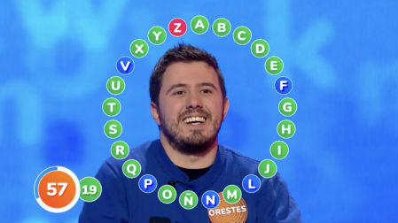 Orestes y su lapsus con la Z en al última entrega de 'Pasapalabra'