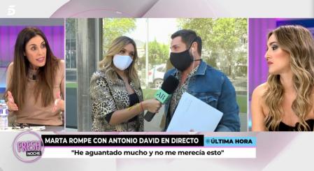 Marta ha reconocido estar 'harta' de la situación