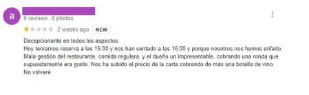 Las clientas insatisfechas dejaron claro lo que pensaban del servicio y el local.