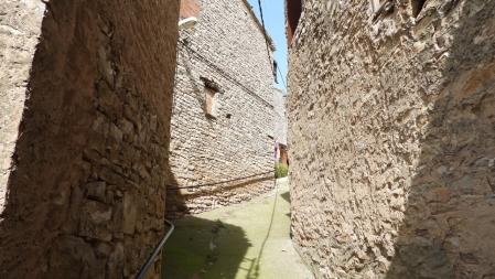 Subiendo una cuesta en el Portell.