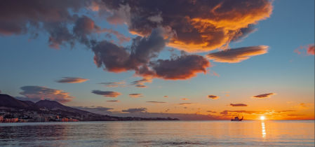 Amanecer en Fuengirola.