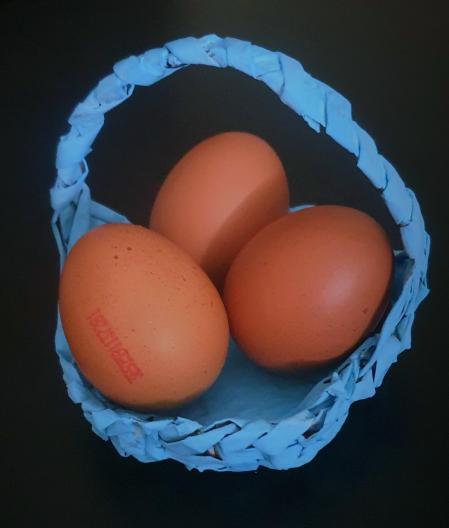 Pintura sobre el tema de los huevos de Pascua.