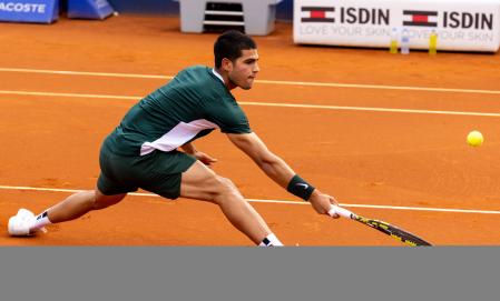 Carlos Alcaraz, el miércoles, durante su partido ante Kwon