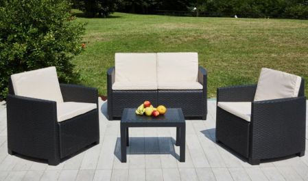 Salón en polipropileno antracita