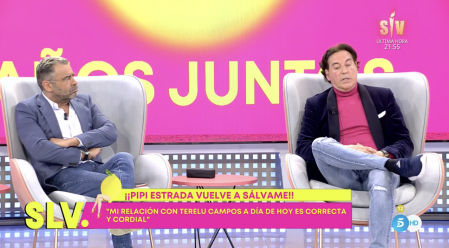 Pipi Estrada junto a Jorge Javier Vázquez en 'Sálvame'
