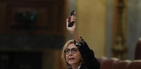 La diputada de ERC Montserrat Bassa durante el pleno celebrado este jueves en el Congreso 
(Juan Carlos Hidalgo / EFE)