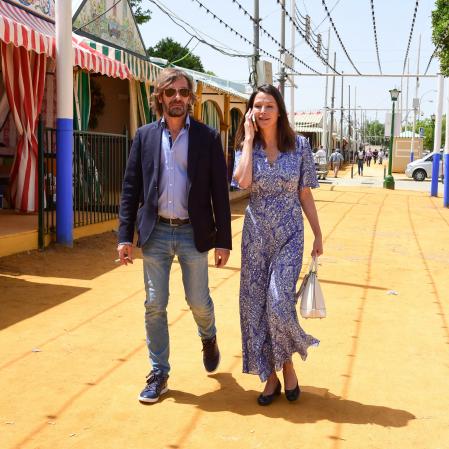 Esther Doña y el juez Santiago Pedraz.