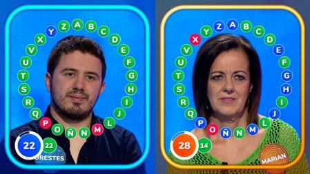 Orestes y Marian en el programa especial de 'Pasapalabra' sobre la Feria de Abril de Sevilla