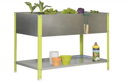 Mesa de cultivo metálica.
