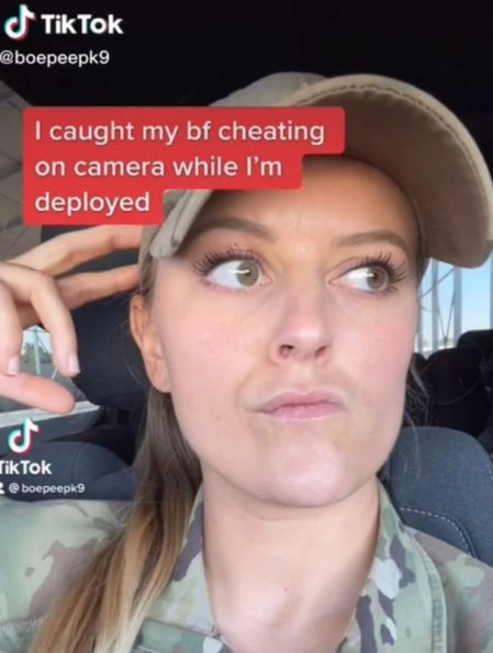 Chelsea explicando la infidelidad en un vídeo de TikTok