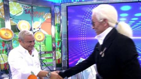 Jorge Javier y Karl Lagerfeld en 'Sálvame'