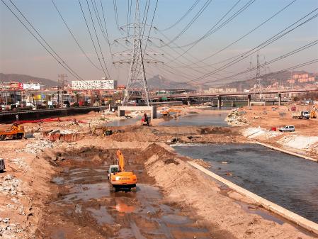 Vista del río Besòs del 18 de marzo de 2003.